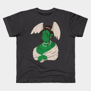 Alt Medusa's Smile - Lineless Winged Gorgon Medusa Portrait Kids T-Shirt